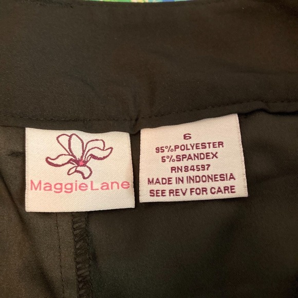 Maggie Lane Skort Womens Sz 6 Black Golf A Line Mini Skirt Stretch Zip Pockets - Picture 3 of 8